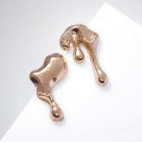 Серьги металл «Таяние» капли, цвет золото Серьги металл «Таяние» капли, цвет золото