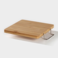 Набор салатников керамических на деревянной подставке &laquo;Инь-Янь.Квадрат&raquo;, 5 предметов: 4 салатника 80 мл, подставка, цвет белый и чёрный