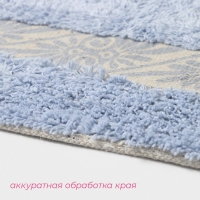 Коврик для дома Доляна &laquo;Вензель&raquo;, 50&times;80 см, цвет голубой