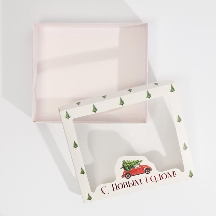 Коробка подарочная новогодняя складная &laquo;Машина&raquo;, 23.5 х 20.5 х 5.5 см, Новый год