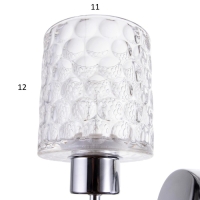 Бра 2074/1 E27 40Вт хром 16х12х21 см Бра 2074/1 E27 40Вт хром 16х12х21 см