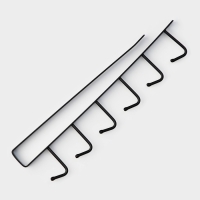 Держатель кухонный подвесной Доляна, на 6 предметов, 1,5&times;26&times;7 см, цвет чёрный