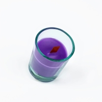 Ароматическая свеча в стекле &laquo;Цветочные поля&raquo;, с соевым воском: лаванда, 6 х 5 х 5 см.