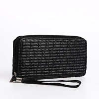 Кошелёк женский на молнии, цвет чёрный Кошелёк женский на молнии, цвет чёрный