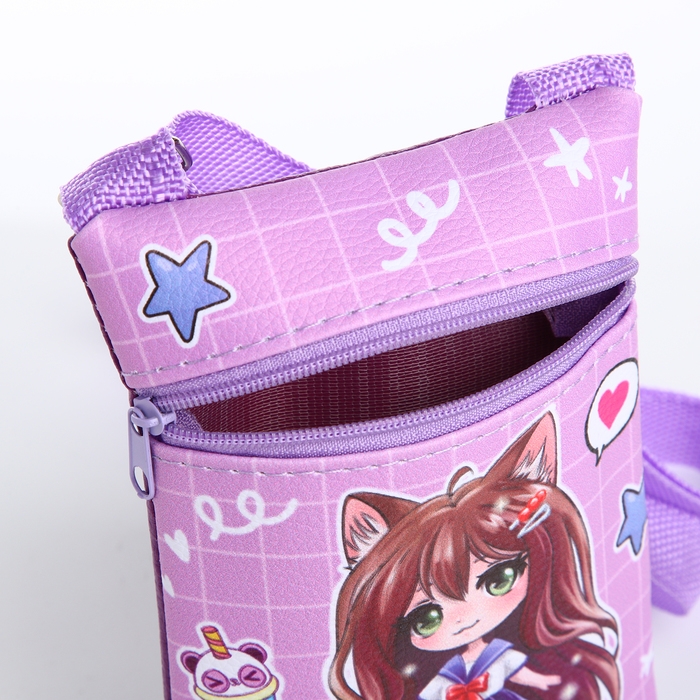 Подарочный набор для девочки &laquo;Девочка-кошечка&raquo; с сумочкой, карандашами и раскраской