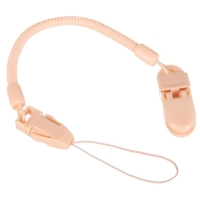 Соска - пустышка ортодонтическая, силикон, +6 мес., с держателем, цвет розовый Соска - пустышка ортодонтическая, силикон, +6 мес., с держателем, цвет розовый