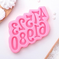 Молд &laquo;Цифры&raquo;, силикон, 15&times;10 см, цвет МИКС