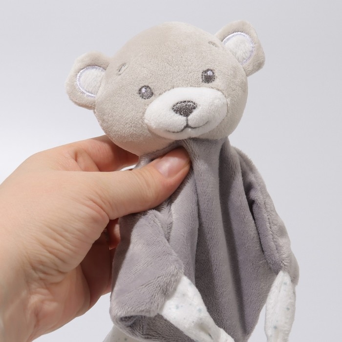 Комфортер - игрушка &laquo;Серый мишка&raquo;, погремушка, прорезыватель, цвет серый, Крошка Я