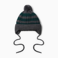 Шапка детская, цвет серый/зелёный, размер 42-44 Шапка детская, цвет серый/зелёный, размер 42-44