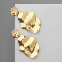 Серьги металл &laquo;Атмосфера&raquo; кувшинка, цвет золото