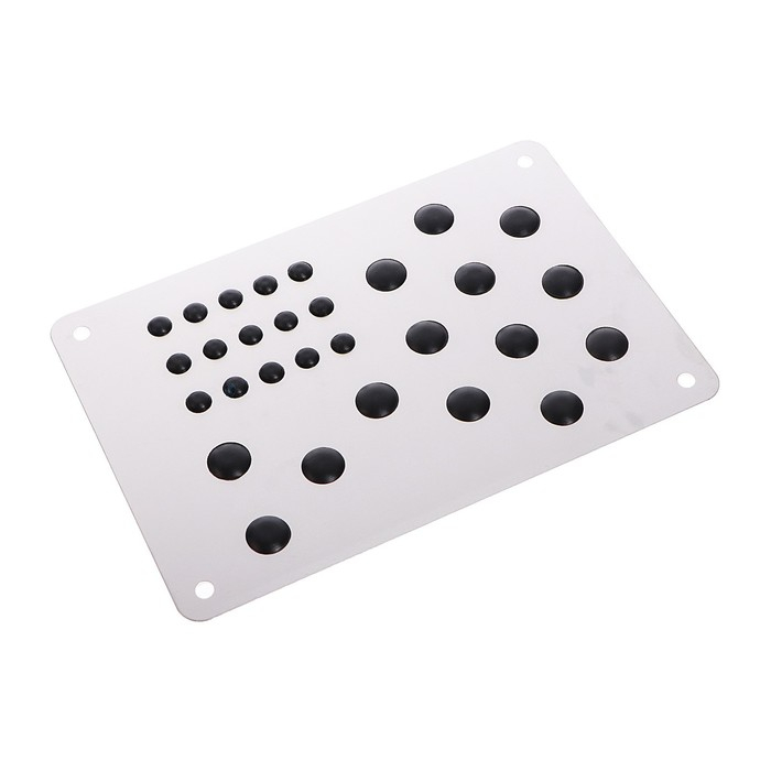 Накладка-подпятник для автоковрика, 22×15, металлическая с креплением Накладка-подпятник для автоковрика, 22×15, металлическая с креплением