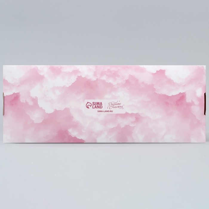 Кондитерская упаковка, коробка для кекса с окном, &laquo;Сладкая вата&raquo;, 26 х 10 х 8 см