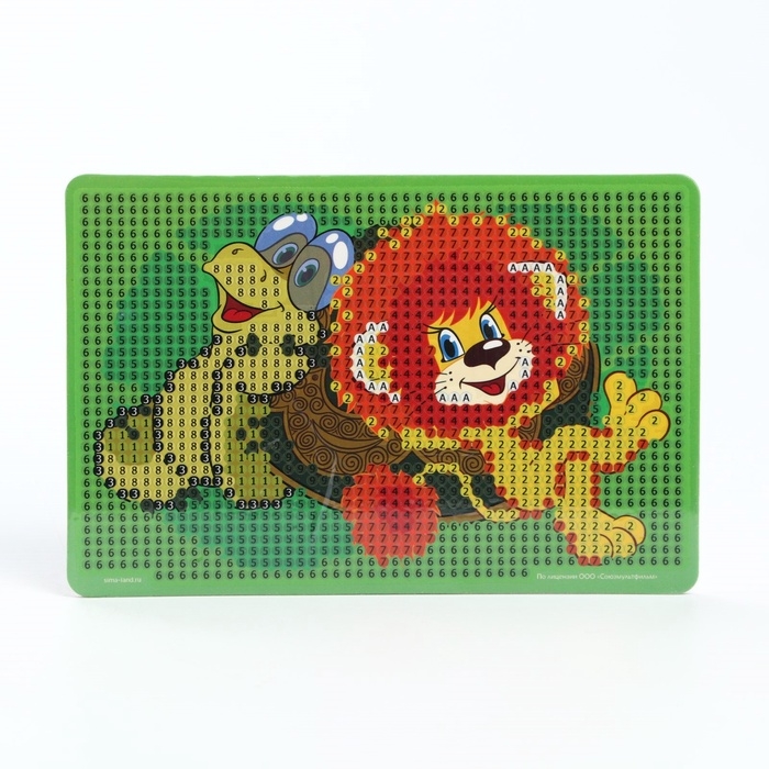 Алмазная мозаика с частичным заполнением для детей &laquo;Львенок и Черепаха&raquo;, 10 х 15 см