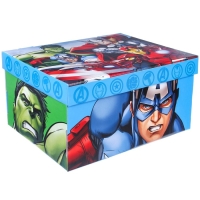 Подарочная коробка с крышкой, складная, 31х25.5х16 см, Мстители