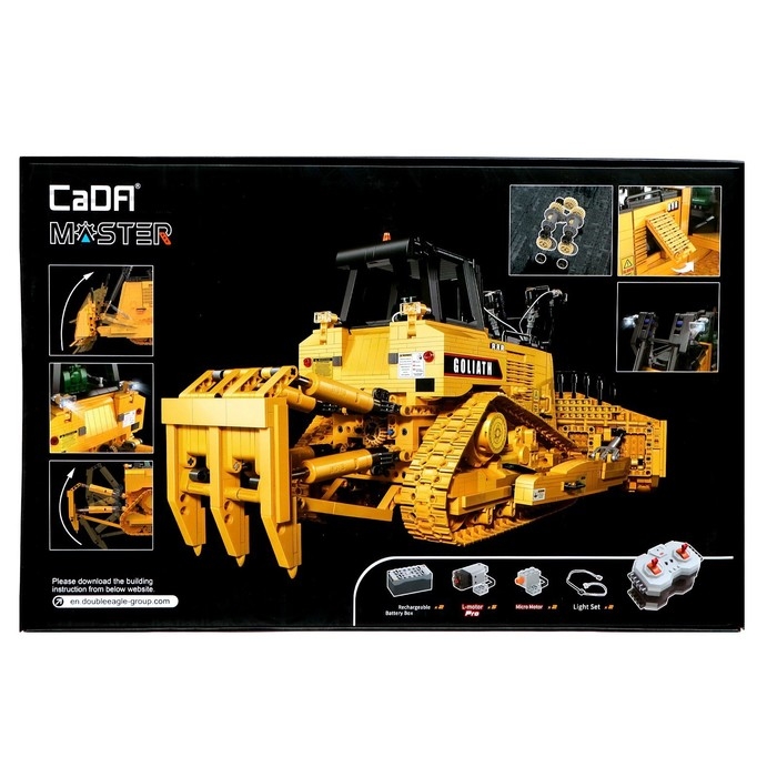 Конструктор радиоуправляемый &laquo;Строительный бульдозер&raquo;, 2826 деталей, масштаб 1:17