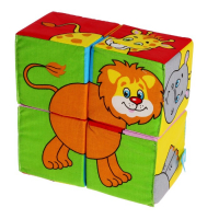 Набор развивающих мягких кубиков &laquo;Собери картинку. Животные 2&raquo;