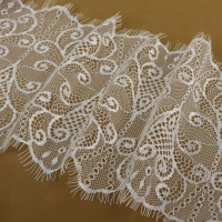 Кружево реснички, 190 мм &times; 3 &plusmn; 0,5 м, цвет белый