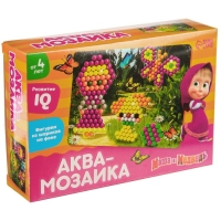Аквамозаика с декорациями &laquo;Маша и Медведь: Прогулка в лесу&raquo;, 3 фигурки, 300 шариков