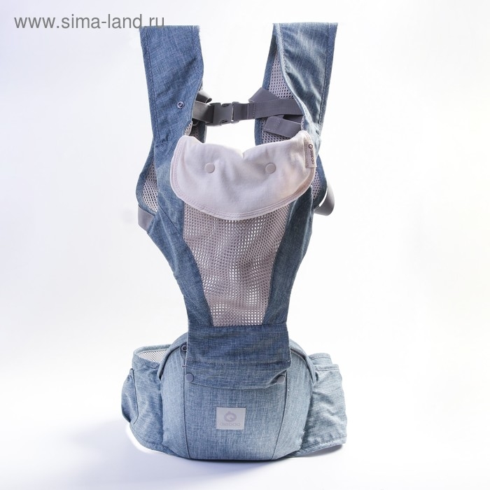 Рюкзак-кенгуру, хипсит для малыша &laquo;Деним&raquo;, цвет серо/голубой