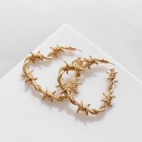 Серьги металл &laquo;Проволока&raquo; колючая, цвет золото