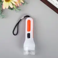 Фонарик брелок для ключей на кольце на подвеске &laquo;Яркая вставка&raquo;, 9.8&times;3&times;3 см, МИКС