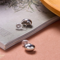 Клипсы «Тренд» крупная капля, цвет серебро Клипсы «Тренд» крупная капля, цвет серебро