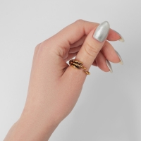 Кольцо &laquo;Перстень&raquo; когти, цвет чернёное золото, безразмерное