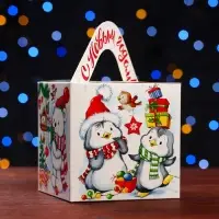 Подарочная коробка &laquo;Белоснежный&raquo; , Кубик большой 12&times;12&times;12 см