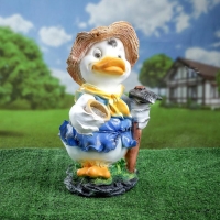 Садовая фигура "Утенок с мотыгой" 27х27х45см