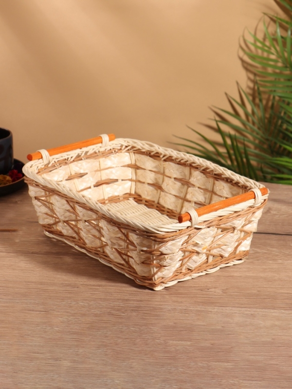 Корзина плетеная 30x22x11 см, ротанг