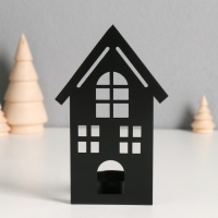 Подсвечник металл на 1 свечу "Домик" d=4 см 7х9х14,5 см