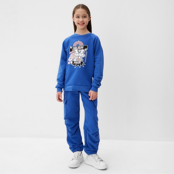 Свитшот детский MINAKU, цвет синий, рост 122 см Свитшот детский MINAKU, цвет синий, рост 122 см