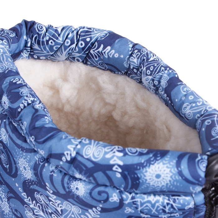 Сапоги женские комбинированные с фиксатором, иск. мех, с цветным рисунком, до -25&deg;, С-35.354Б, размер 39