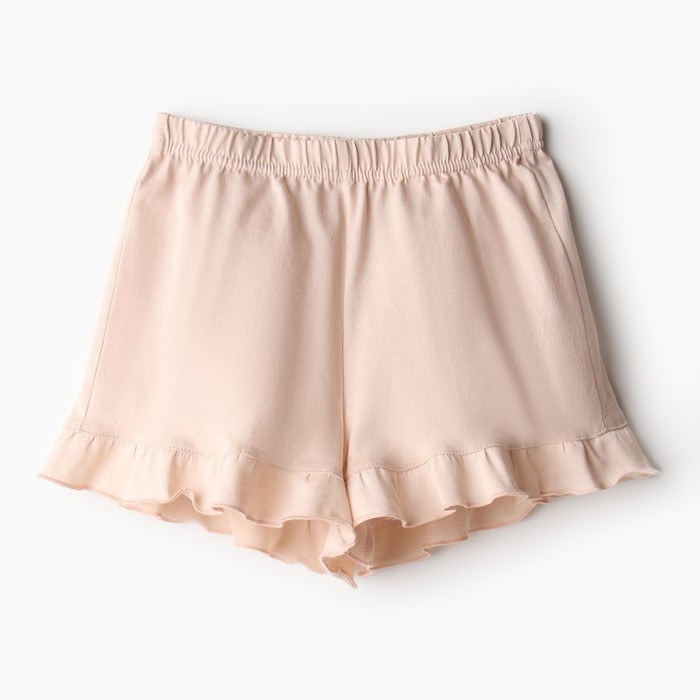 Пижама для девочки (футболка и шорты) MINAKU, цвет бежевый, рост 134 см Пижама для девочки (футболка и шорты) MINAKU, цвет бежевый, рост 134 см