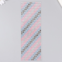 Стразы самоклеющиеся d 6 мм, серебро, розовый, голубой Стразы самоклеющиеся d 6 мм, серебро, розовый, голубой