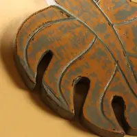 Панно "Лист" дерево 12х13х1 см, цв. коричневый