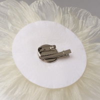 Брошь текстильная &laquo;Цветок&raquo; объемный, невесомый, цвет белый