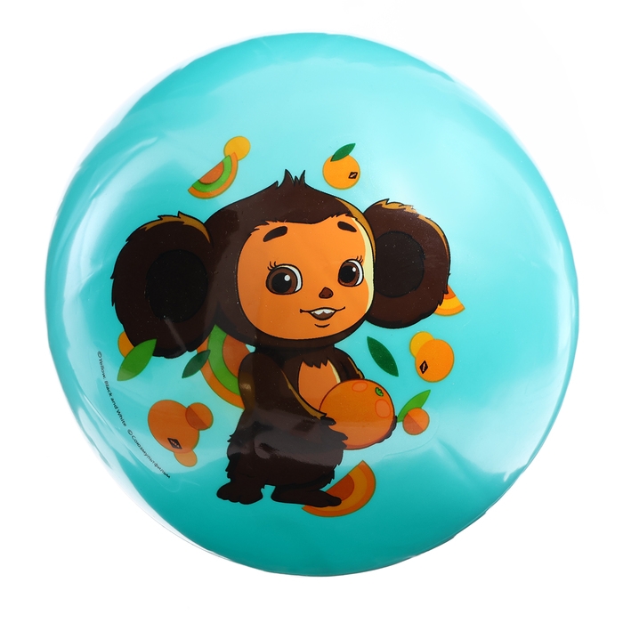 Мяч детский «Чебурашка», с наклейкой, d=23 см, полноцветный Мяч детский «Чебурашка», с наклейкой, d=23 см, полноцветный