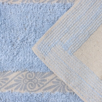 Коврик для дома Доляна &laquo;Вензель&raquo;, 50&times;80 см, цвет голубой