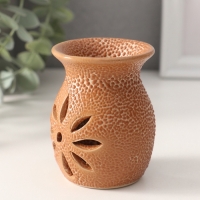 Аромалампа керамика "Цветок. Точки" корица 6,2х6,2х8,2 см