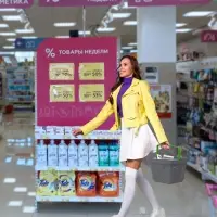 Корзина покупательская пластиковая 10 л, серая