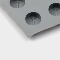 Форма для выпечки и муссовых десертов KONFINETTA &laquo;Лимон&raquo;, силикон, 8 ячеек (5,2&times;4,2 см) 30&times;17,4&times;2,3 см, серая