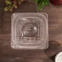 Контейнер одноразовый с неразъёмной крышкой ИП-9НАВ, пластик, 200 мл, 13&times;13&times;6 см, прозрачный