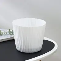 Кашпо для цветов со вставкой &laquo;Волна&raquo;, 2 л, d=16 см, h=13,5 см, цвет белый