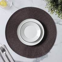 Салфетка сервировочная на стол Доляна &laquo;Лофт&raquo;, d=38 см, цвет коричневый