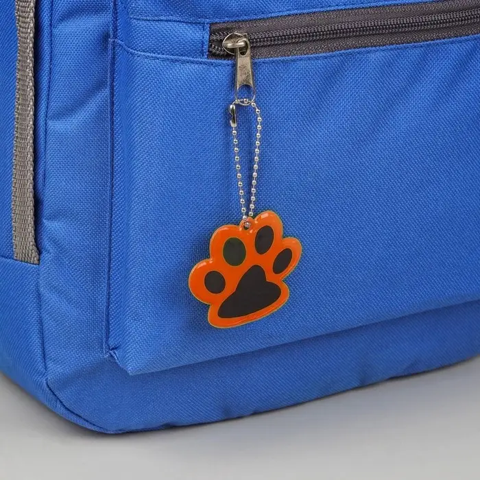 Светоотражающий элемент &laquo;Лапка&raquo;, 5,5 &times; 4,8 см, цвет оранжевый