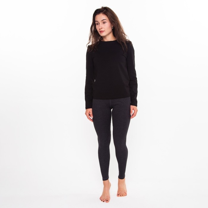 Термобельё женское (леггинсы), цвет антрацит, размер 44