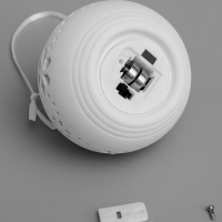 Елочный шар "Орнаменты" 6.9х6.9х5.9 см, 1 LED, LR44x3(в компл.), свечение тёплое белое