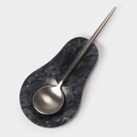 Подставка под ложку из мрамора "Marble", цвет черный