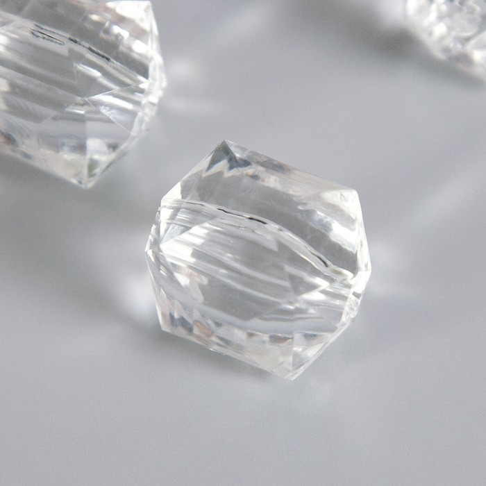 Бусины для творчества пластик "Кристалл прямоугольный" набор 5 шт 2,3х2х1,9 см